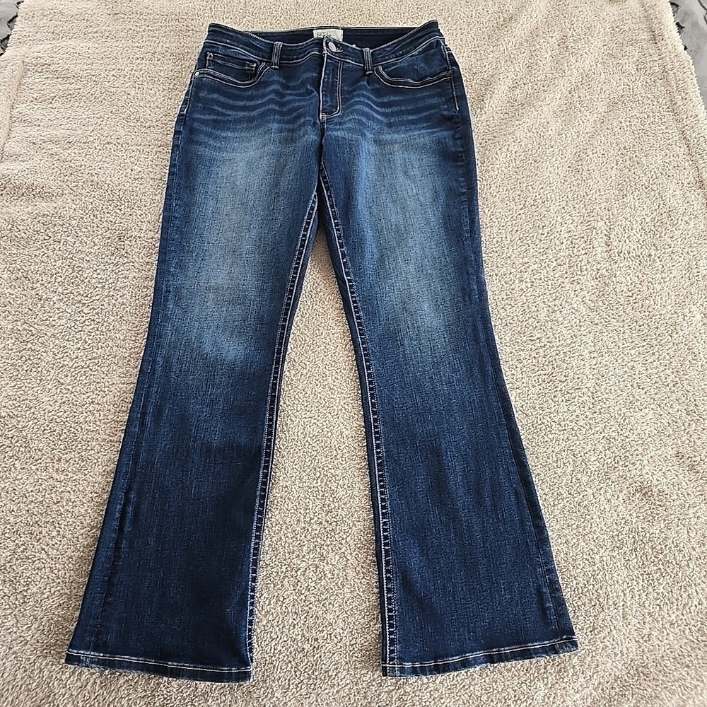 BKE Denim Gabby Bootcut Jeans Style# ABK466 Sz 31 X 31.5 Festival Rodeo